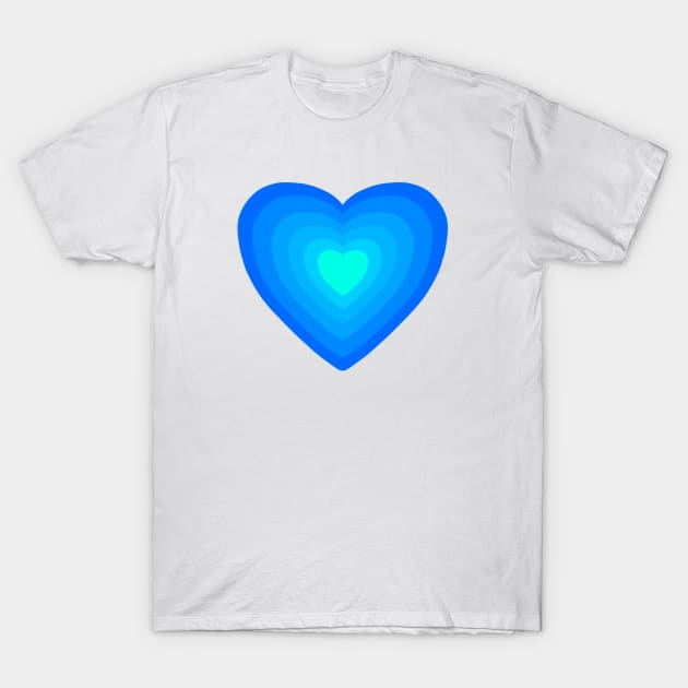 Blue Heart T-Shirt by TheUndeadDesign